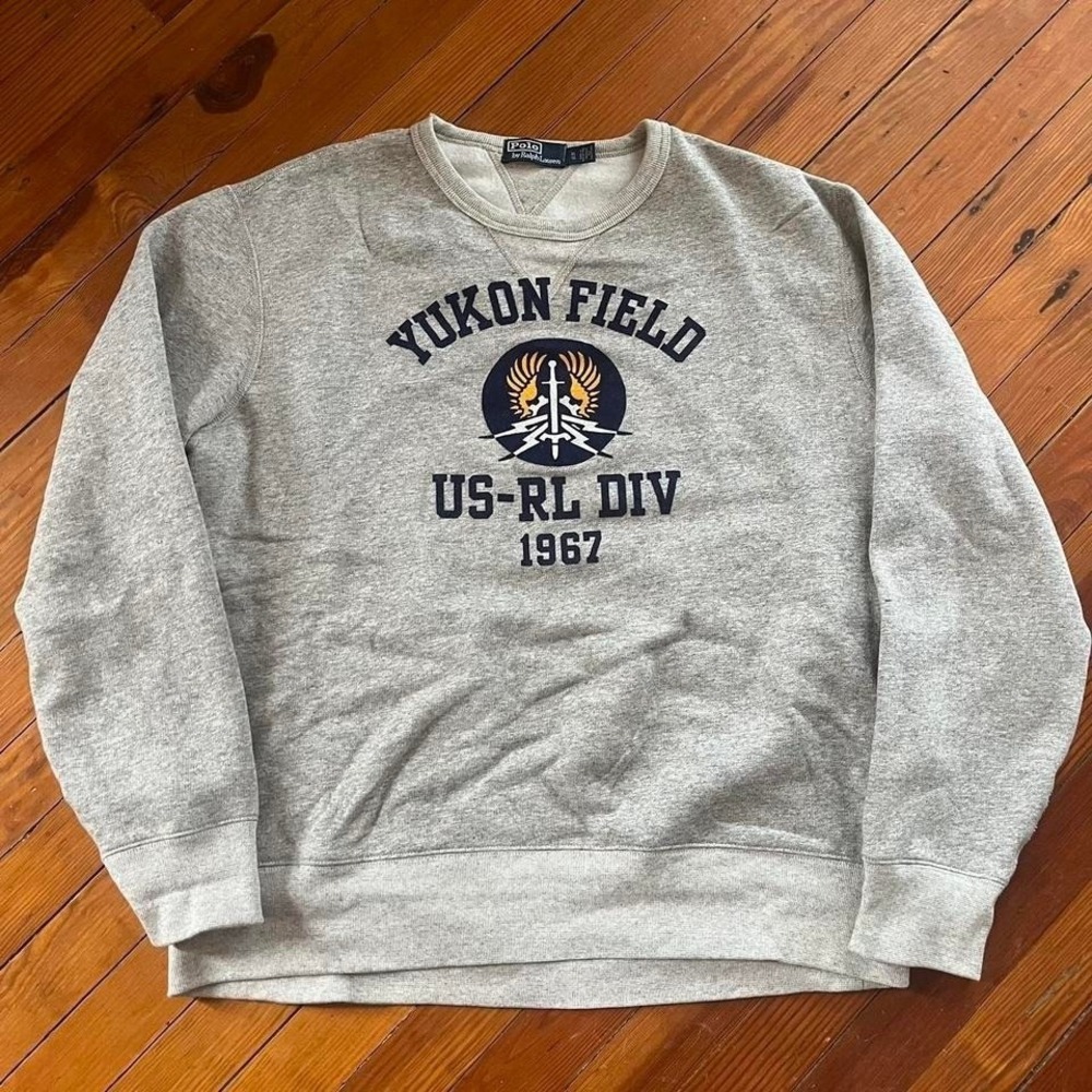 1990s Polo Ralph Lauren "Yukon Field" Americana Spell-out Crewneck size XL
